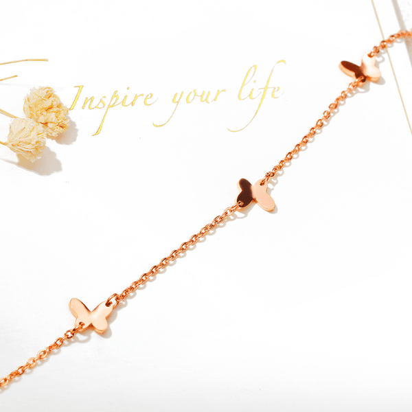 Red Leaf Bear - FREE Shipping - Something for Everyone Anklet Stainless Steel Anklet Rose Gold Adjustable Beach Ankle Foot Chain Bracelet