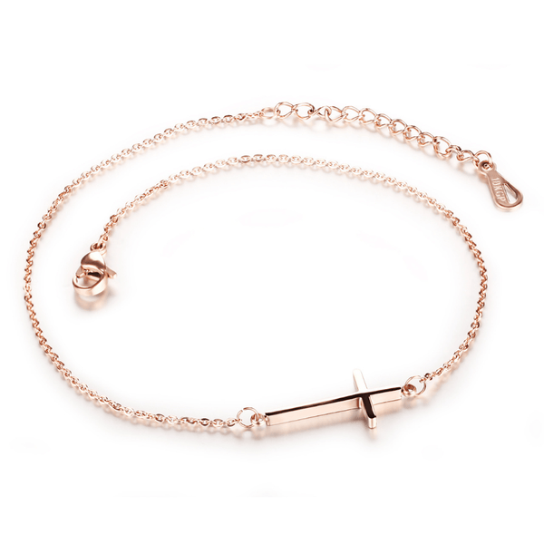 Red Leaf Bear - FREE Shipping - Something for Everyone Anklet Stainless Steel Anklet Rose Gold Adjustable Beach Ankle Foot Chain Bracelet.