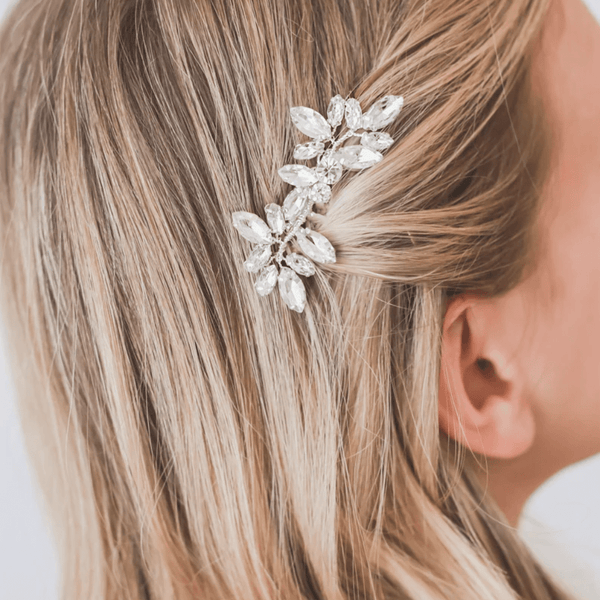 Red Leaf Bear - FREE Shipping - Something for Everyone Apparel & Accessories Crystal Bridal Hair Clip, Floral Crystal Wedding Hair Clip.