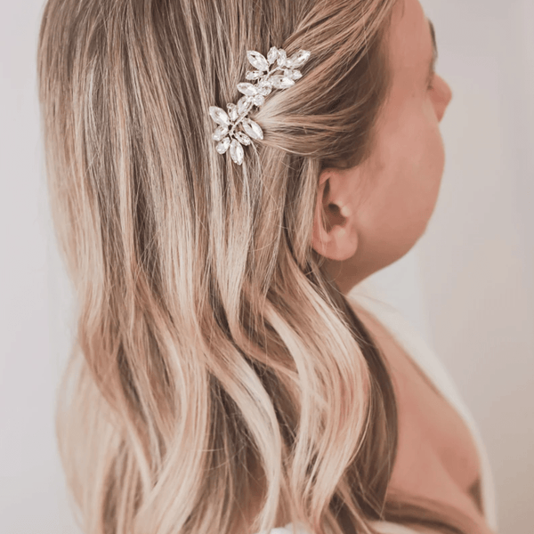 Red Leaf Bear - FREE Shipping - Something for Everyone Apparel & Accessories Crystal Bridal Hair Clip, Floral Crystal Wedding Hair Clip.