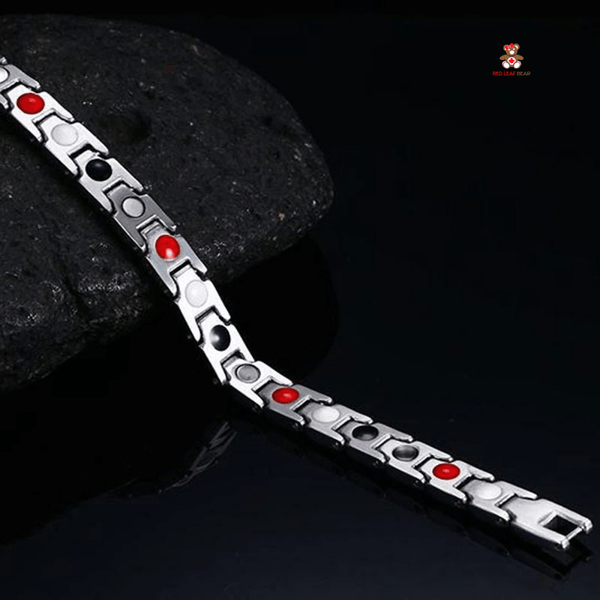 Red Leaf Bear - FREE Shipping - Something for Everyone Bracelet Gold Plated Stainless Steel Magnetic Therapy Bracelet.