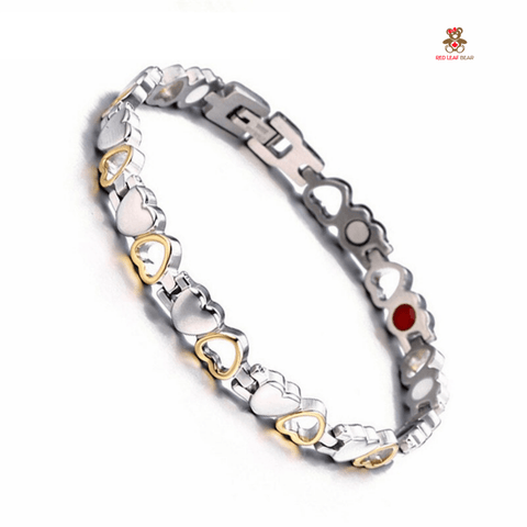 Red Leaf Bear - FREE Shipping - Something for Everyone Bracelet Stainless Steel Magnetic Open Heart Link Bracelet.