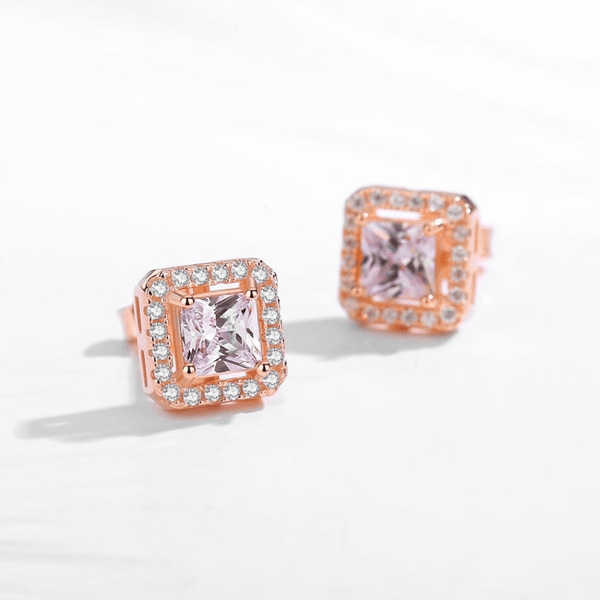Red Leaf Bear - FREE Shipping - Something for Everyone Earrings 18K Gold Plated Sterling Silver RoseGold 5A CZ 1CT Studs Earrings.