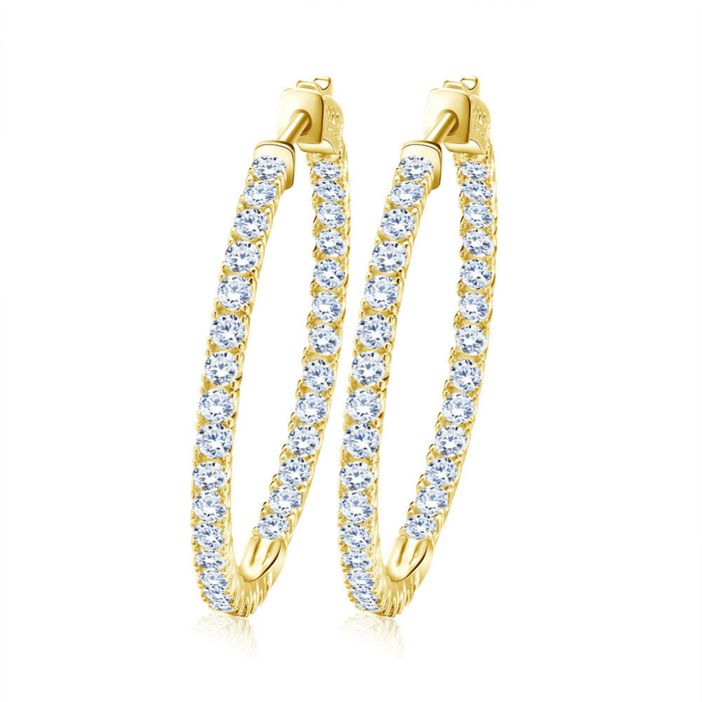Red Leaf Bear - FREE Shipping - Something for Everyone Earrings Gold Large Hoops Earrings Rhodium Plated Size 35mm.