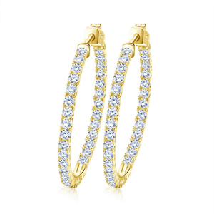 Red Leaf Bear - FREE Shipping - Something for Everyone Earrings Gold Large Hoops Earrings Rhodium Plated Size 35mm.