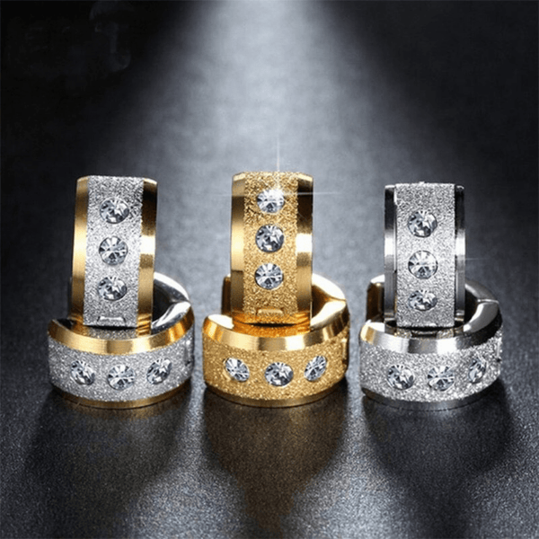 Red Leaf Bear - FREE Shipping - Something for Everyone Earrings Stainless Mens Huggie Hoops