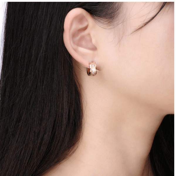 Red Leaf Bear - FREE Shipping - Something for Everyone Earrings Stainless Mens Huggie Hoops