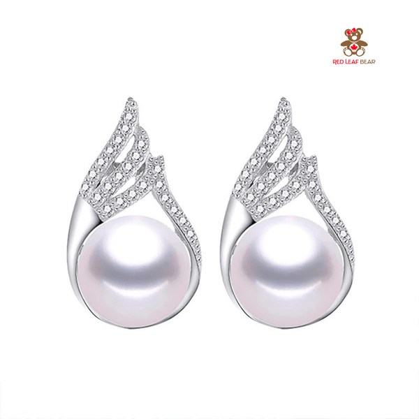 Red Leaf Bear - FREE Shipping - Something for Everyone Earrings Sterling Silver Fresh Water Pearl Earrings.