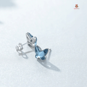 Red Leaf Bear - FREE Shipping - Something for Everyone Earrings Sterling Silver Swarovski  Crystal Butterfly Studs  Earrings.