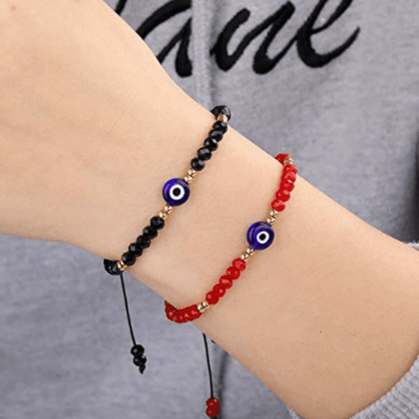 Red Leaf Bear - FREE Shipping - Something for Everyone Evil Eye beads Lucky Charm protection Bracelet