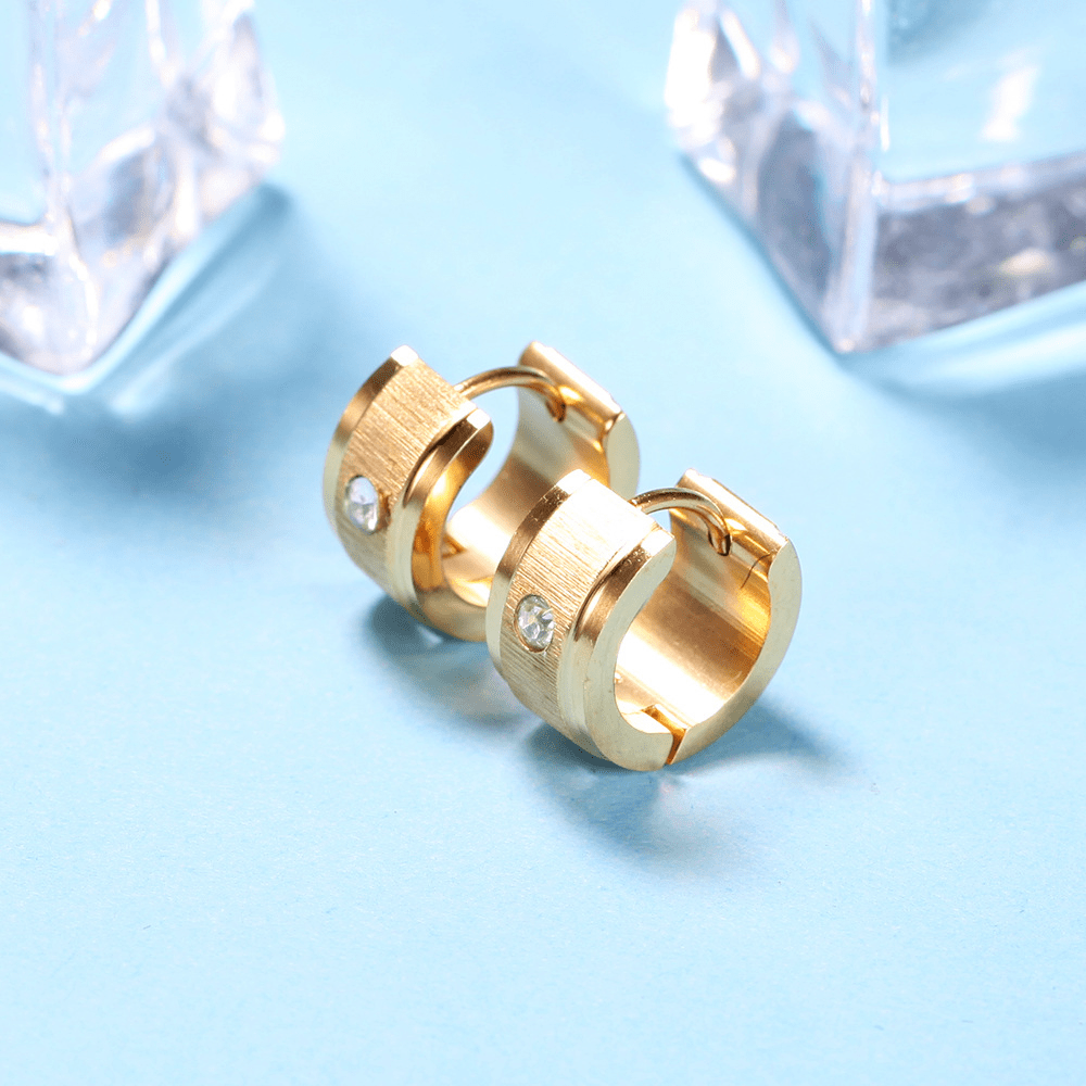 Red Leaf Bear - FREE Shipping - Something for Everyone Gold with Diamond Silver / Gold Huggie Hoop Earrings Set | Mini Cartilage Earrings Hypoallergenic Small Huggie Hoop for Women Mens 10mm