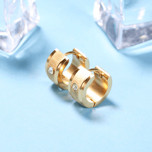 Red Leaf Bear - FREE Shipping - Something for Everyone Gold with Diamond Silver / Gold Huggie Hoop Earrings Set | Mini Cartilage Earrings Hypoallergenic Small Huggie Hoop for Women Mens 10mm