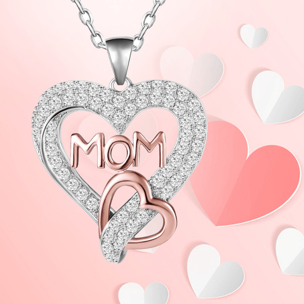 Red Leaf Bear - FREE Shipping - Something for Everyone Necklace MOM RoseGold Love Heart Pendant Necklace Mothers Day Birthday Gifts for Mom.