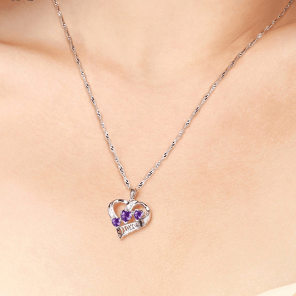 Red Leaf Bear - FREE Shipping - Something for Everyone Necklace Sterling Silver Love Necklace with 5A CZ.