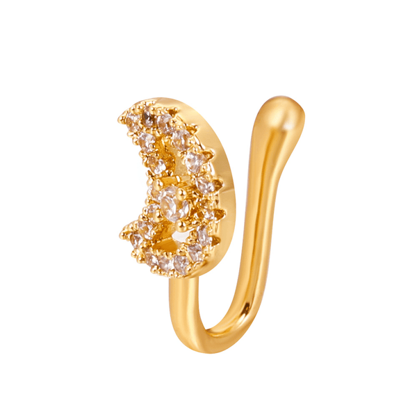 Red Leaf Bear - FREE Shipping - Something for Everyone nose pin Moon Gold Adjustable Fake Nose Ring (No Piercing Required), Clip On Nose Ring, Non Piercing Nose Ring, Faux Nose Ring, Body Jewelry