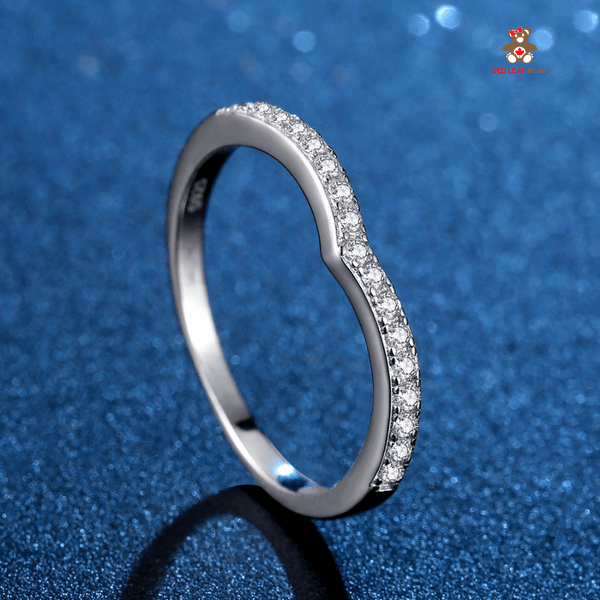 Red Leaf Bear - FREE Shipping - Something for Everyone Ring 14K Gold Plated Sterling Silver CZ Simulated Diamond Stackable Eternity Band Ring.
