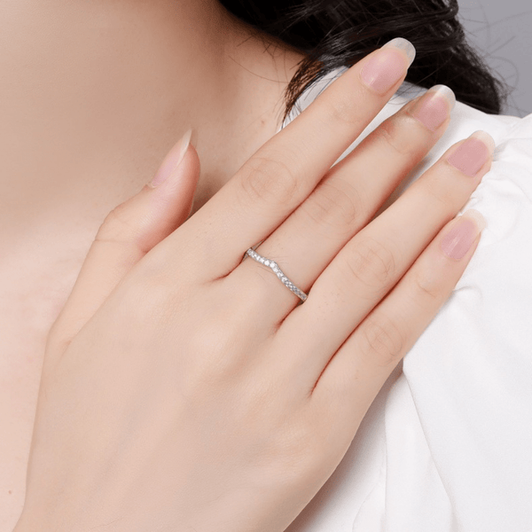 Red Leaf Bear - FREE Shipping - Something for Everyone Ring 14K Gold Plated Sterling Silver CZ Simulated Diamond Stackable Eternity Band Ring.