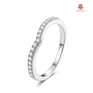 Red Leaf Bear - FREE Shipping - Something for Everyone Ring 14K Gold Plated Sterling Silver CZ Simulated Diamond Stackable Eternity Band Ring.