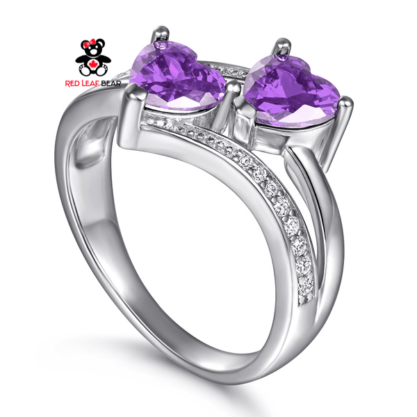 Red Leaf Bear - FREE Shipping - Something for Everyone Ring 925 Sterling Silver Heart Love Ring.