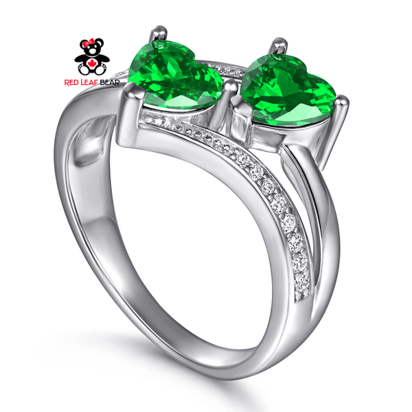 Red Leaf Bear - FREE Shipping - Something for Everyone Ring 925 Sterling Silver Heart Love Ring.