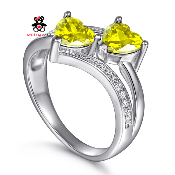 Red Leaf Bear - FREE Shipping - Something for Everyone Ring 925 Sterling Silver Heart Love Ring.
