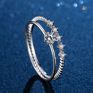 Red Leaf Bear - FREE Shipping - Something for Everyone Ring Sterling Silver 2pcs Ring Set.