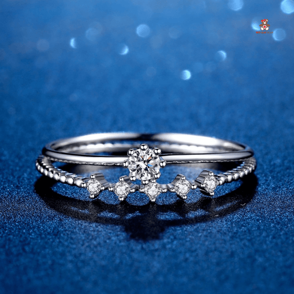 Red Leaf Bear - FREE Shipping - Something for Everyone Ring Sterling Silver 2pcs Ring Set.