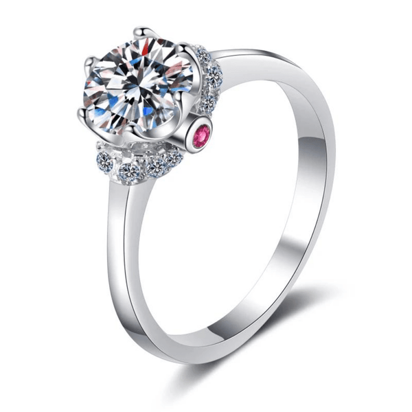 Red Leaf Bear - FREE Shipping - Something for Everyone Ring Sterling Silver Moissanite 0.5 CT Engagement Ring