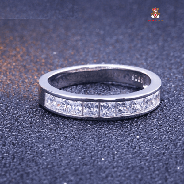 Red Leaf Bear - FREE Shipping - Something for Everyone Ring Sterling Silver Princess Cut Cz 1.8Ct Wedding/Engagement Ring Sets