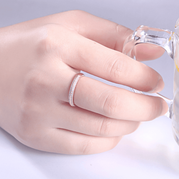 Red Leaf Bear - FREE Shipping - Something for Everyone Ring Sterling Silver RoseGold Eternity Stackable Engagement/Wedding Band Ring.