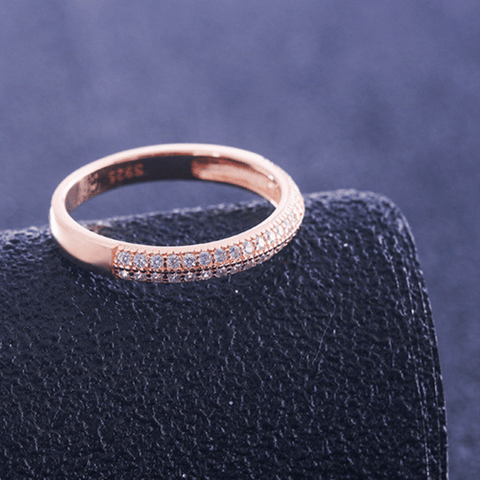 Red Leaf Bear - FREE Shipping - Something for Everyone Ring Sterling Silver RoseGold Eternity Stackable Engagement/Wedding Band Ring.