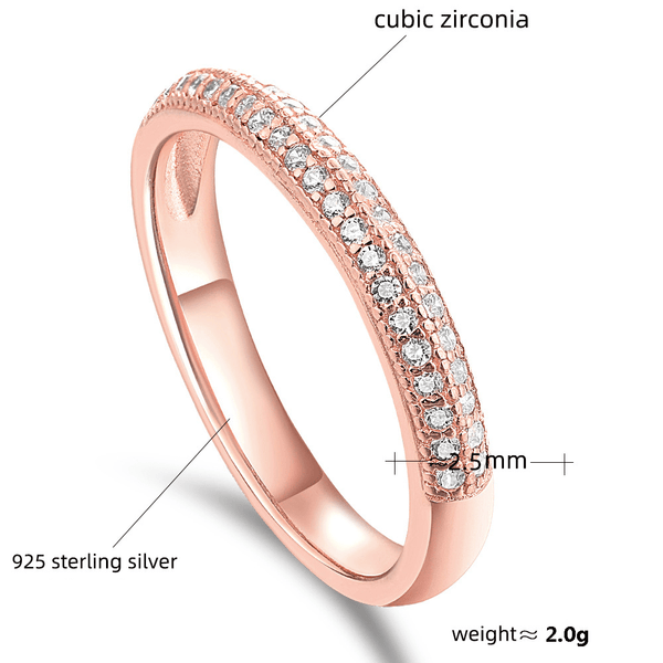 Red Leaf Bear - FREE Shipping - Something for Everyone Ring Sterling Silver RoseGold Eternity Stackable Engagement/Wedding Band Ring.