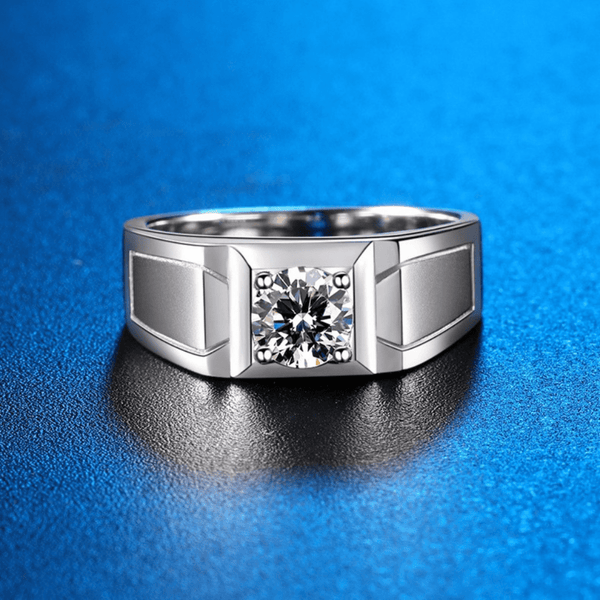Red Leaf Bear - FREE Shipping - Something for Everyone Ring Sterling Silver Simulated Diamond Mens Wedding/Engagement Ring.