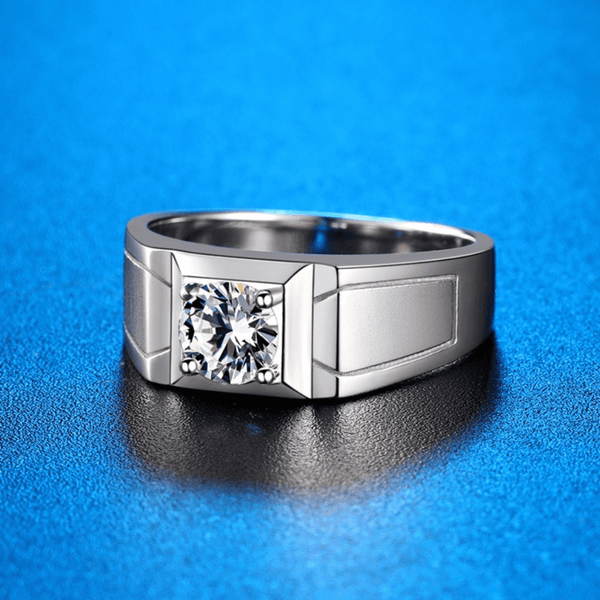 Red Leaf Bear - FREE Shipping - Something for Everyone Ring Sterling Silver Simulated Diamond Mens Wedding/Engagement Ring.