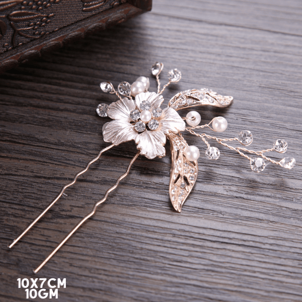 Red Leaf Bear - FREE Shipping - Something for Everyone Set of 2 Wedding Bridal Hair Pins with Rhinestones • Wedding Hair Accessories •