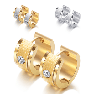 Red Leaf Bear - FREE Shipping - Something for Everyone Silver / Gold Huggie Hoop Earrings Set | Mini Cartilage Earrings Hypoallergenic Small Huggie Hoop for Women Mens 10mm